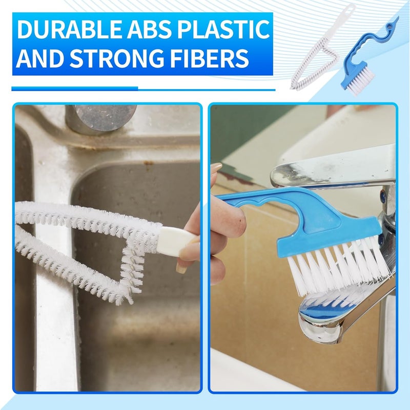 Mudocp Window Track Cleaner Tool Set 13 Pcs Magic Window Sill Cleaning Tools Kit with Groove Cleaning Brush for Door Tracks Tile Lines Shutter Car Vents - Image 5
