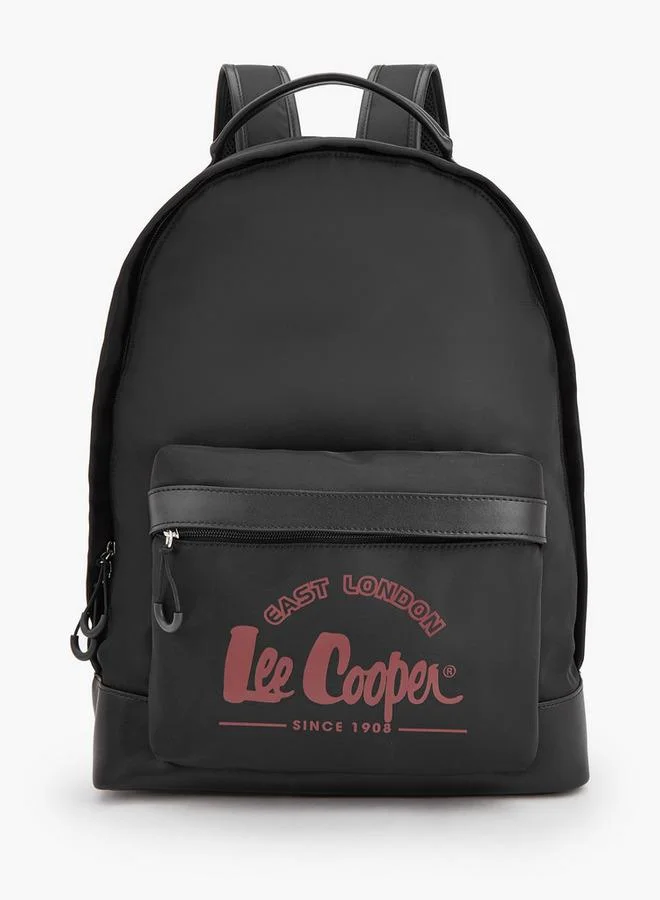 لي كوبر Logo Print School Backpack With Adjustable Shoulder Straps