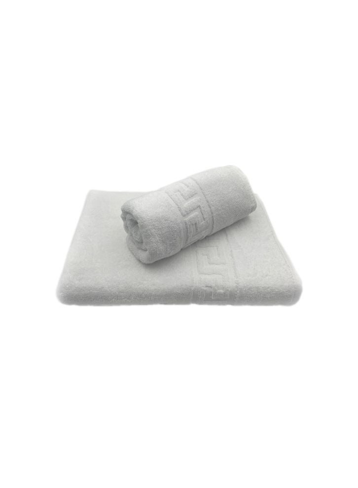 BYFT Magnolia (White) Luxury Towel set (Set of 1 Hand-50x100cm & 1 Bath Towel) 100% Cotton, Highly Absorbent and Quick dry, Hotel and Spa Quality Bath linen-500 Gsm - Image 4