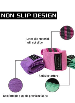 Lemon 3PCS Resistance Bands for Working Out Stretch Bands for Booty Exercise Bands for Legs Women Booty Stretch Bands 3 Level Non-Slip Bands for Home and Gym Workout, Yoga, Pilates  - Image 2