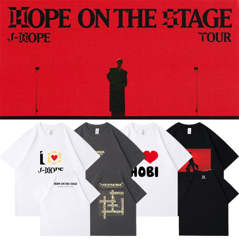 J-Hope Jung Hae-Sik 2025 Hopeonthestage Concert Kpop Same Style Clothes Cotton Short-Sleeved T-Shirt - Image 2