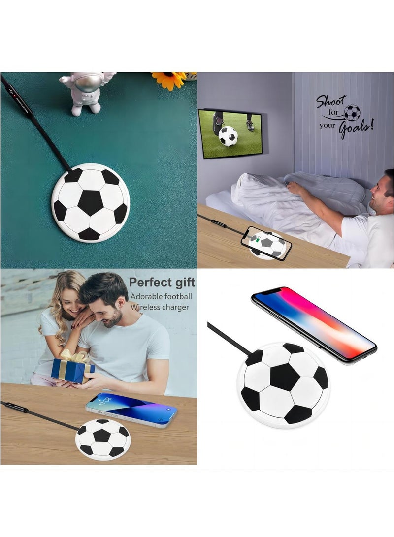 Excefore Wireless Charger, Football World Cup Wireless Phone Charger Pad, 15W Fast Wireless Phone Charger for iPhone 14/13/12/11/X, Samsung Galaxy S22/S21/S20, AirPods, Wireless Charging Mat - Image 4