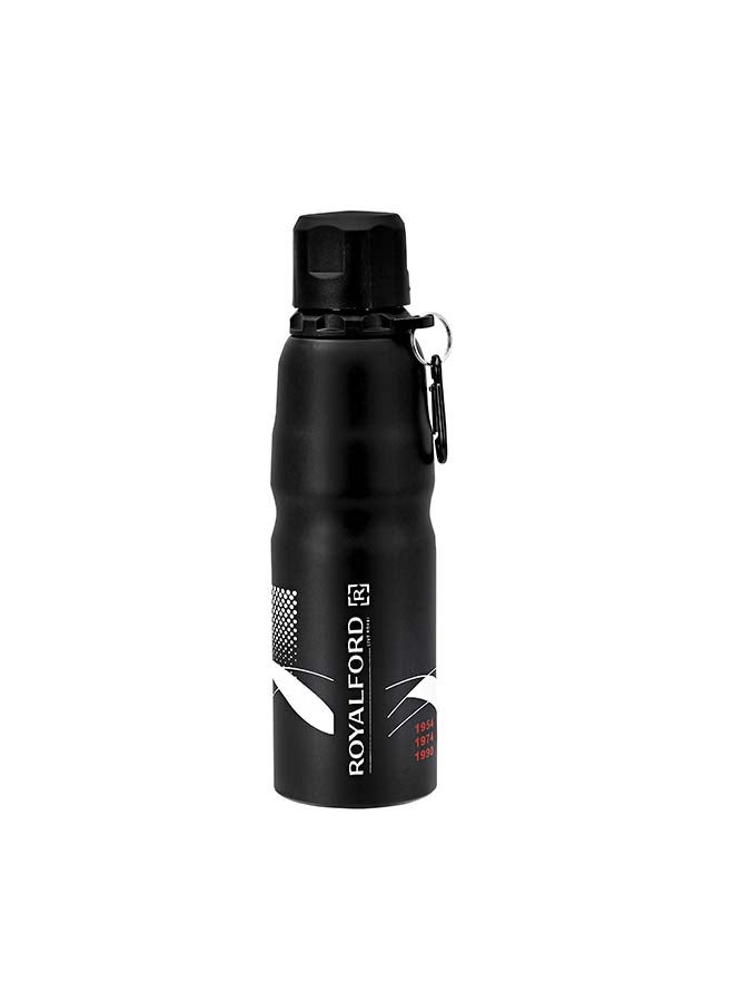Royalford Stainless Steel Sport Bottle Black 750ml - Image 1