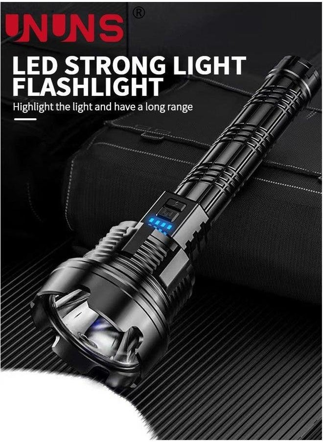 UNUNS USB Rechargeable Led Flashlight, 50000 Lumens Super Bright High Lumens, 3 Modes, IPX6 Waterproof, Tactical Flash Light  - Image 2
