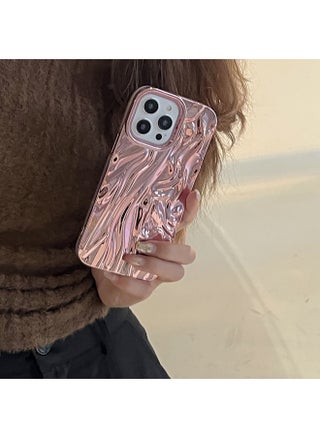 Solid Color Electroplated Pleated Pattern For IPhone15pro Max Mobile Phone Case Apple 16 14/13 Advanced Sense-Color:LJ Pleated Plating Pink-Applicable Model:12pro (without Packaging) - pzsku/Z098C2B801214B6E3CE43Z/45/1746208515/32ad2ed1-1d31-40ae-a8f4-3ad97ccbde86
