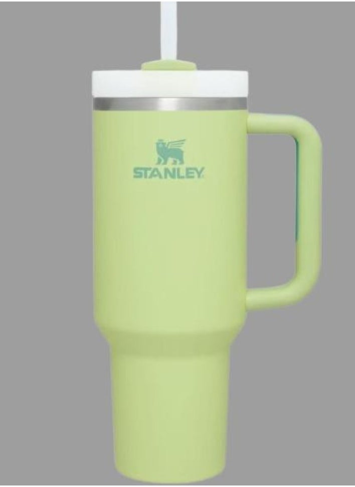 Stanley - Quencher H2.0 FlowState 40 oz Stainless Steel Vacuum Insulated Tumbler with Lid & Straw – Light Green Travel Mug for Water, Coffee, Iced Tea, Smoothies, and More – Keeps Drinks Hot/Cold for Hours, Durable & Leakproof - Image 1