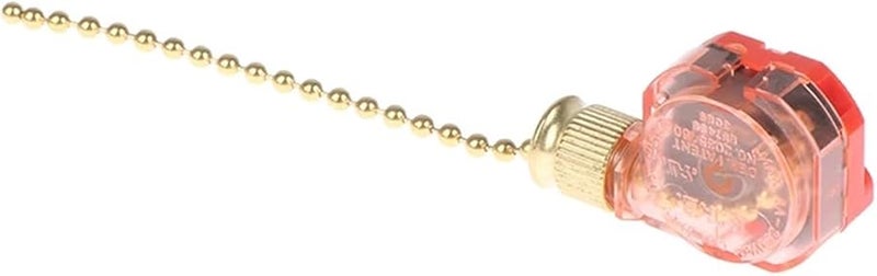 Gold Ceiling Fan Pull Chain Switch 3 Speed 4 Wire Rope Control for DIY Accessories - Image 1