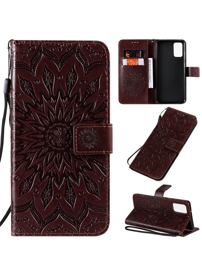 Zaboon Case For Galaxy S20+ Sun Print Horizontal Flip Protective Case with Holder & Card Slots & Wallet - Image 1