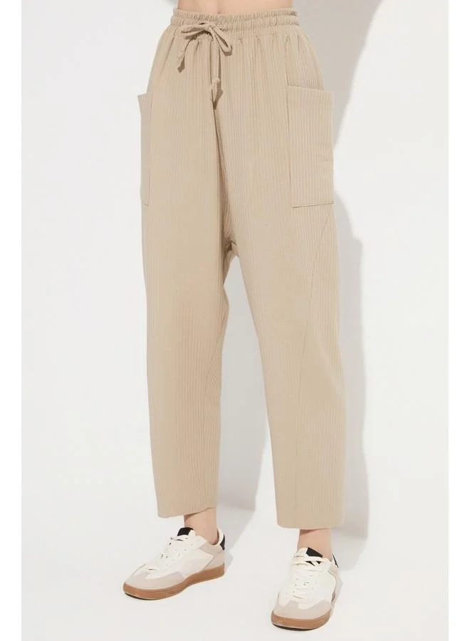جون June Cargo Pocket Trouser Stone