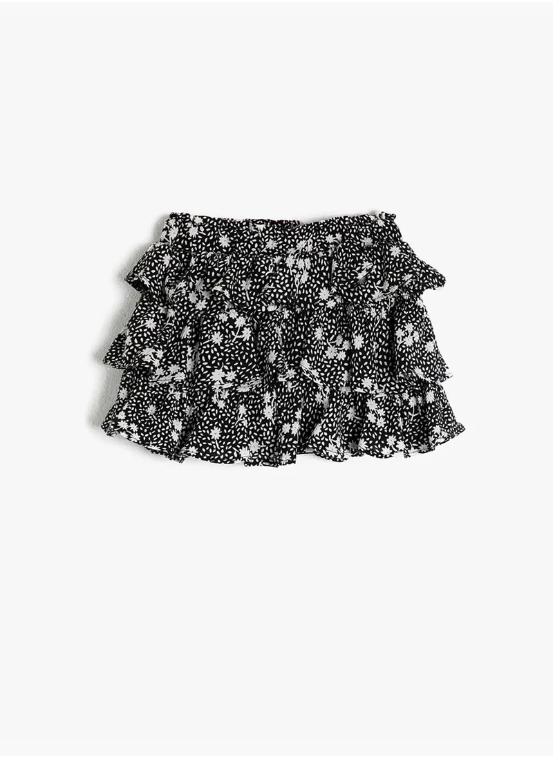 KOTON Patterned Baby Girl Skirt