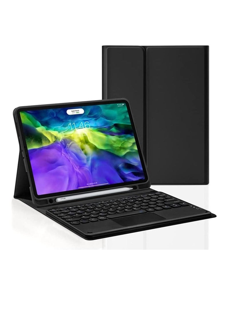 Other Manufacturer - Apple iPad 9th Generation Case with Touchpad Keyboard Fits iPad 10.2 8th Gen 7th Gen Air 3 Pro 10.5 Bluetooth Keyboard with Smart Cover Black - Image 1