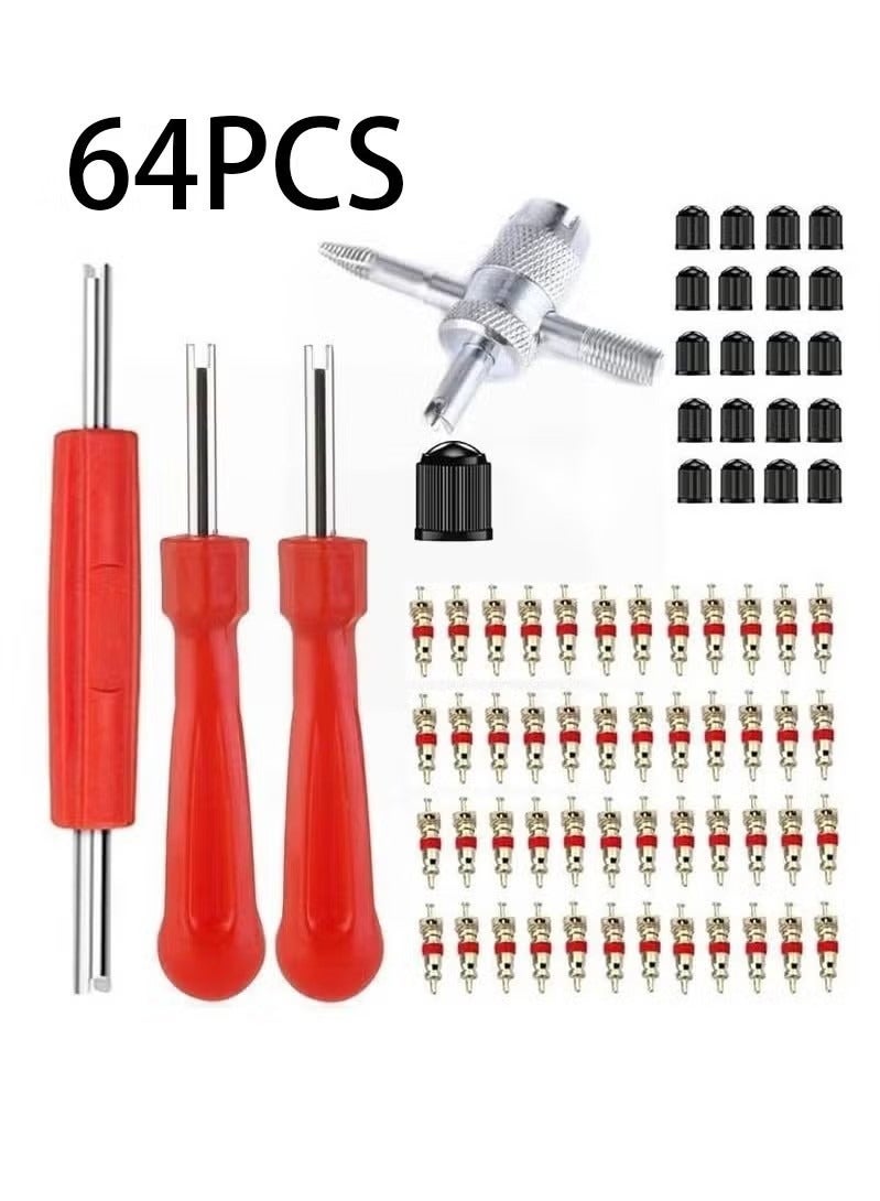أخبار تحتوي مجموعة Disassembly Thip Core Core على 40 صمامًا من الصمامات 20 قبعات صمام و 3 أدوات إصلاح الإطارات الأساسية الصمامات - Image 1