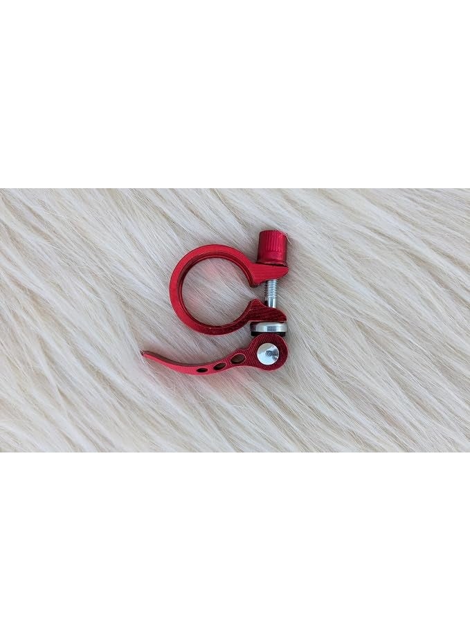 Quick-Release Bicycle Seatpost Clamp – Seat Locking Clamp (Red) - Image 4