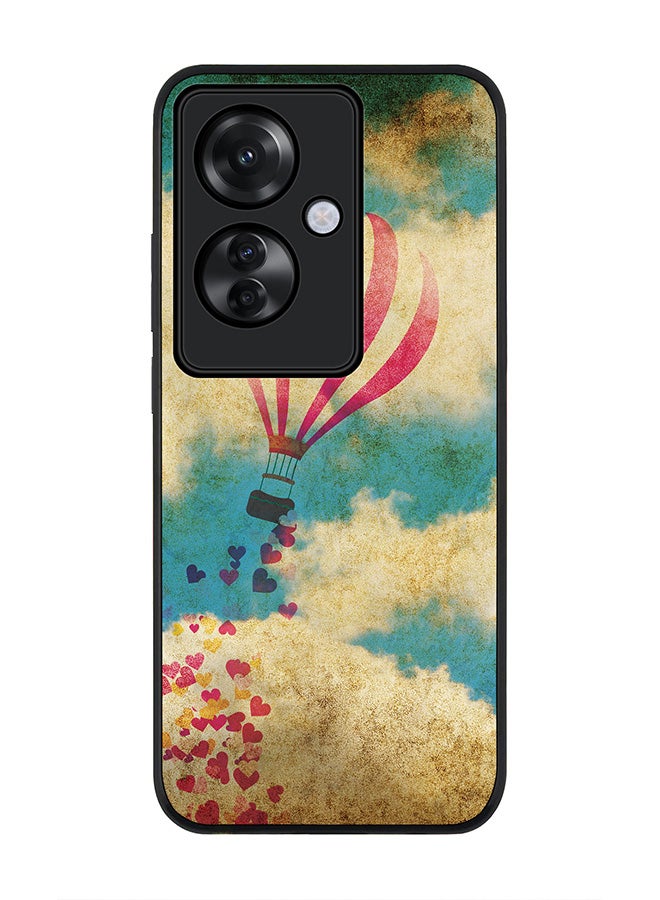 Stylizedd Rugged Black edge case for Oppo Reno11 F / Oppo F25 Pro 5G, Slim fit Soft Case Flexible Rubber Edges Anti Drop TPU Gel Thin Cover - Spreading The Love  - Image 1