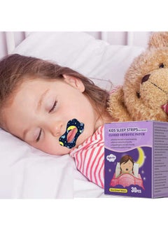 Generic 30 Pcs Kids Sleep Strips -  Orthotic Patch, Kid ​Sleep Patch Gentle Mouth Band Reduces Mouth Breathing Improves Nighttime Sleep and Provides Immediate Snoring Relief  #Size: 55mm*40m (Age:4+)  - Image 1
