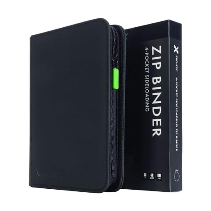 Vault X 4 Pocket Trading Card Zip Binder, 160 Cards, Premium Exo-Tec Album Material, 20 Side-Loading Pages, Folder for Collectible Games, Sports, TCG (Black) - Image 4