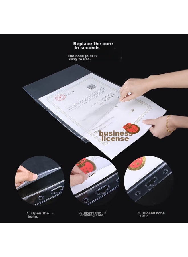 Jin Longxing Jinlongxing Business License Original And Copy Protective Cover, Business License Frame For Wall-mounting, Food Business Permit Certificate Doent Protective Cover, Certificate And Award Display A3 Horizontal Board - Image 4