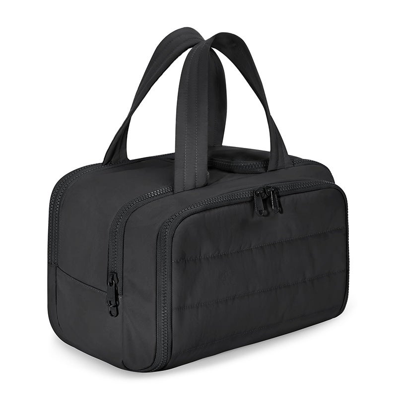 Large Capacity Cosmetic Toiletry Bag with Handle, Pink - Image 5