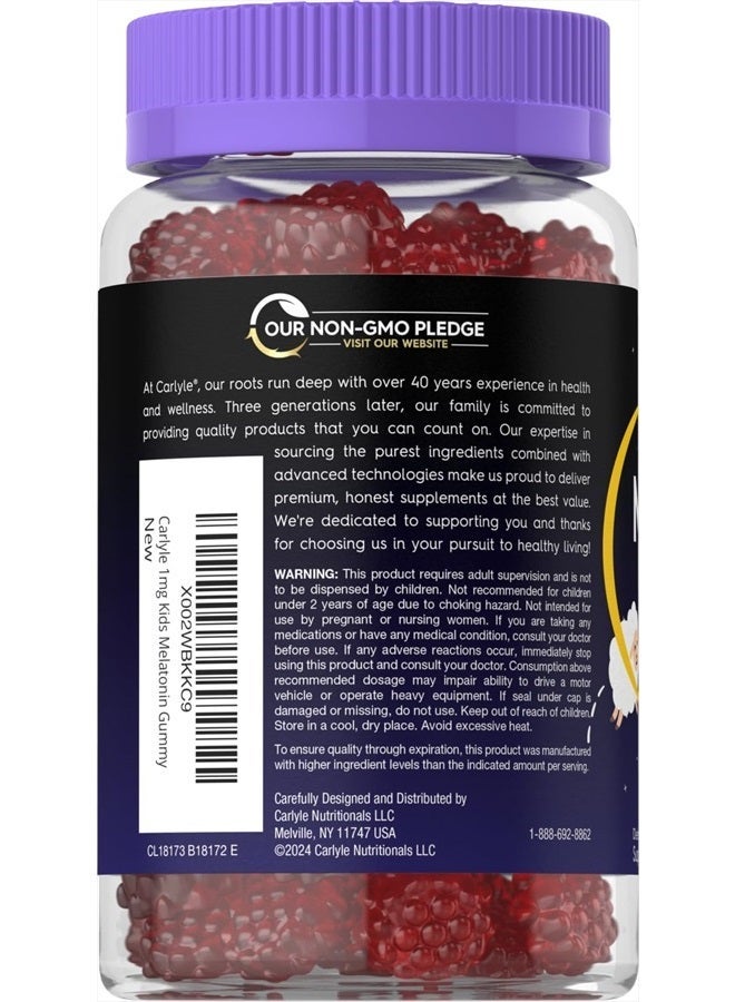 Carlyle Kids Melatonin 1 mg 70 Vegan Gummies - Image 4