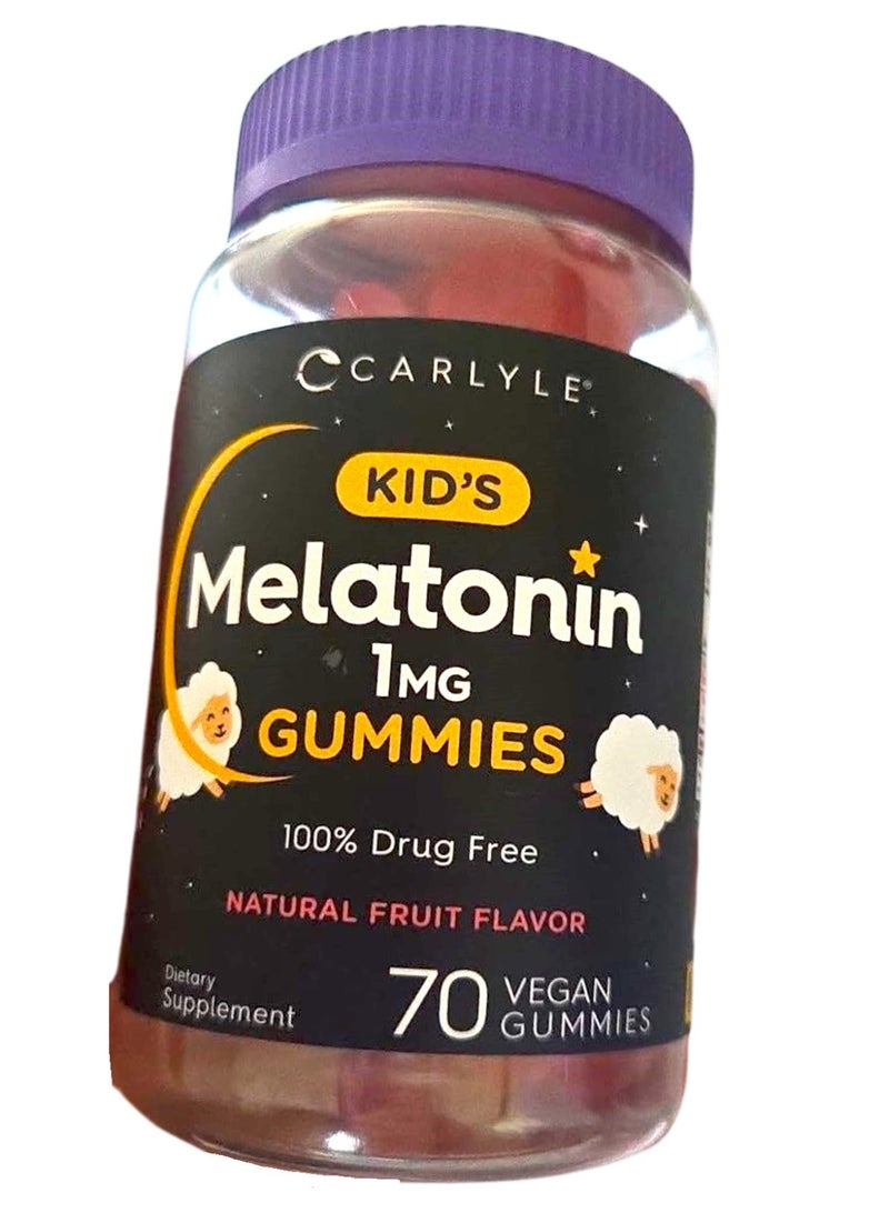 Carlyle Kids Melatonin 1 mg 70 Vegan Gummies - Image 1