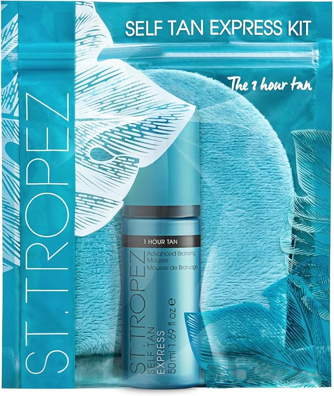 ST.TROPEZ StTropez Self Tan Express Starter Kit Express Mousse 50 ml Applicator Mitt Develops in 13 Hours StreakFree Finish Vegan Natural Cruelty Free