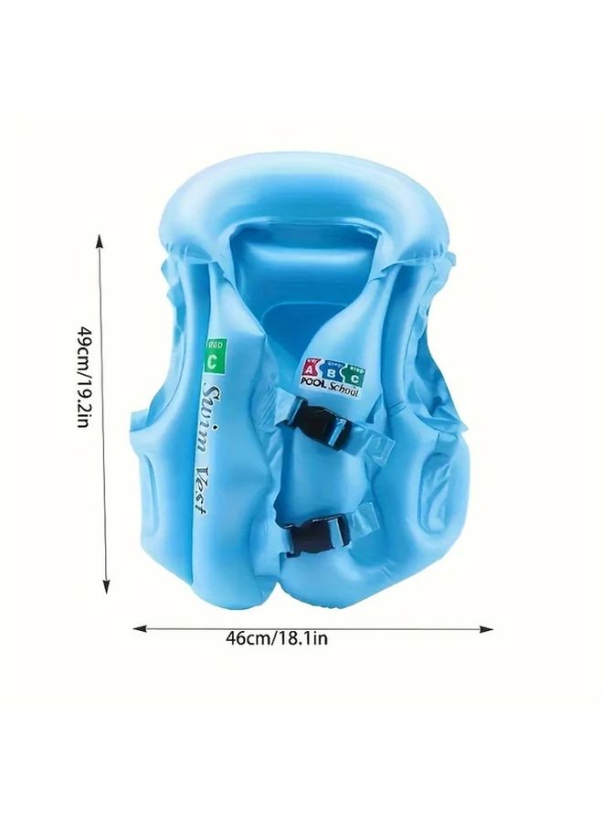Adjustable Kids Swimming Vest Orange M For Boys And Girls Learning To Swim - Image 2