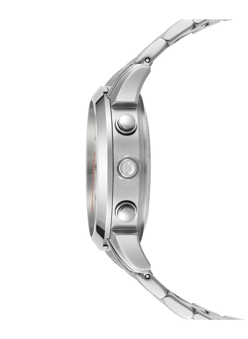 Al Fajr Men's Analog+Digital Round Shape Stainless Steel Watch WA-30S - 40mm - Image 3