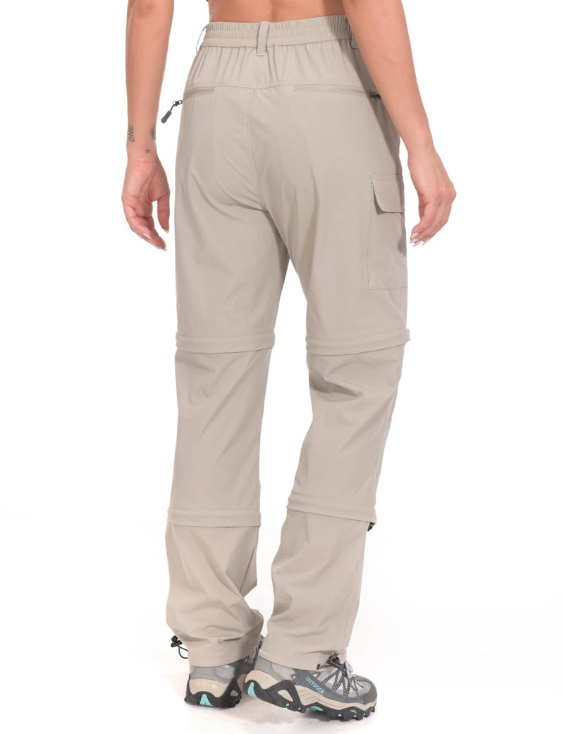 Little Donkey Andy Women's Stretch Convertible Pants, Zip Off Quick Dry Hiking Pants Khaki Size S - Image 5