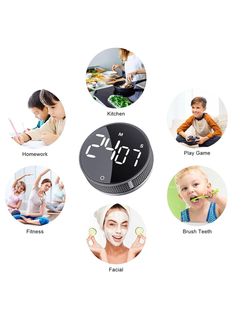 Digital Kitchen Timers Visual timers Large LED Display Magnetic Countdown Countup Timer for Classroom Cooking Fitness Baking Studying Teaching Easy for Kids and Seniors - Image 5