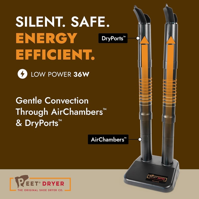 PEET , Original XL Tall Electric Shoe & Boot Dryer, Effective Drying for Hunting Boots, Hiking Boots & Outdoor Gear, Made in USA, Black - Image 2