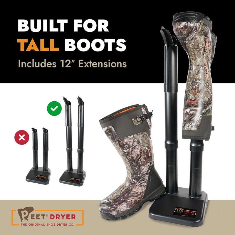 PEET , Original XL Tall Electric Shoe & Boot Dryer, Effective Drying for Hunting Boots, Hiking Boots & Outdoor Gear, Made in USA, Black - Image 4