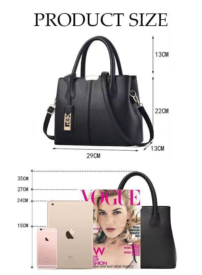 DUNISO Elegant Women's Handbag with Removable Shoulder Strap Large Capacity Tote Shoulder Bag Fashion Ladies Satchel Bag for Office Travel Daily Bag - Image 2