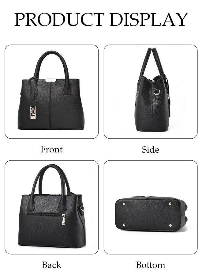 DUNISO Elegant Women's Handbag with Removable Shoulder Strap Large Capacity Tote Shoulder Bag Fashion Ladies Satchel Bag for Office Travel Daily Bag - Image 5