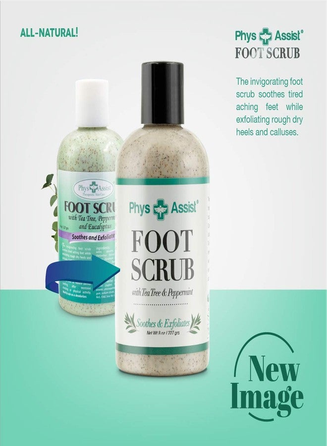 PhysAssist Foot Scrub 8 oz. with Tea Tree, Peppermint Soothes and Exfoliates Promoting a Deep Cooling Sensation Leaving Feet Feeling Calm and Refreshed. - Image 5