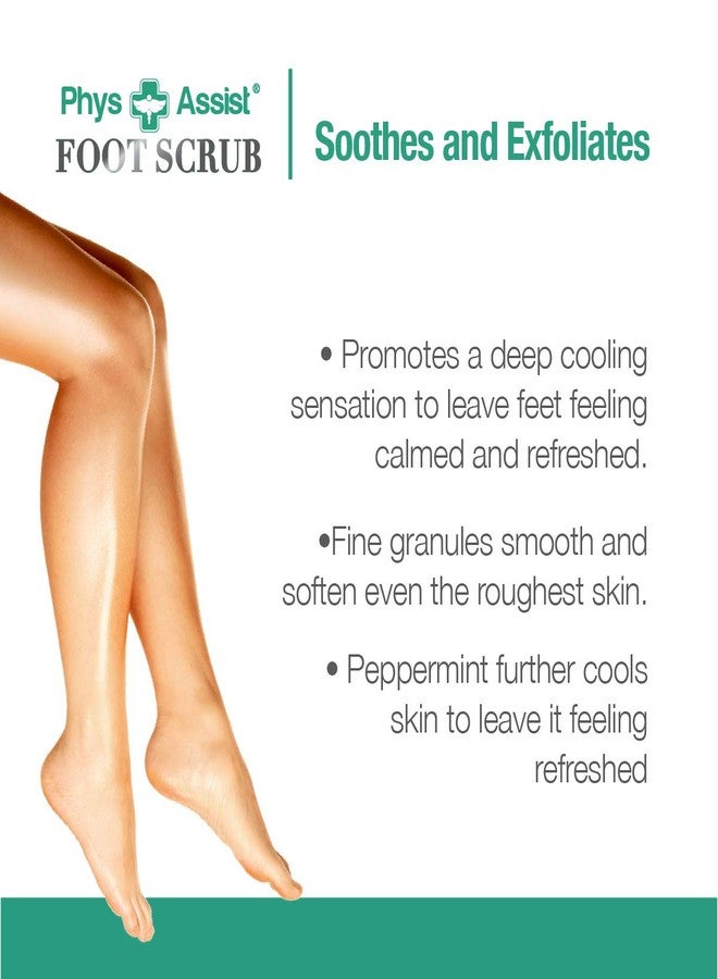 PhysAssist Foot Scrub 8 oz. with Tea Tree, Peppermint Soothes and Exfoliates Promoting a Deep Cooling Sensation Leaving Feet Feeling Calm and Refreshed. - Image 3