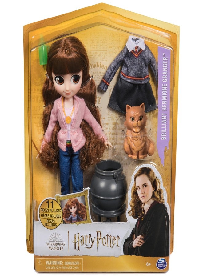 Wizarding World Harry Potter, 8-inch Brilliant Hermione Granger Doll Gift Set with 5 Accessories and 2 Outfits, Kids Toys for Ages 6 and up - Image 2