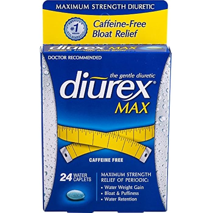 Diurex Max Water Caplets Caffeine Free - 24 Caplets, Pack of 2 - Image 1