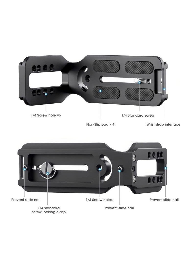 DSLR Camera L Bracket Vertical Horizontal Switching Tripod Quick Release Plate with Screws Wrench Compatible with Canon/Nikon/Sony/DJI Osmo Ronin Zhiyun Stabilizer Tripod Monopod (Orange) - Image 2