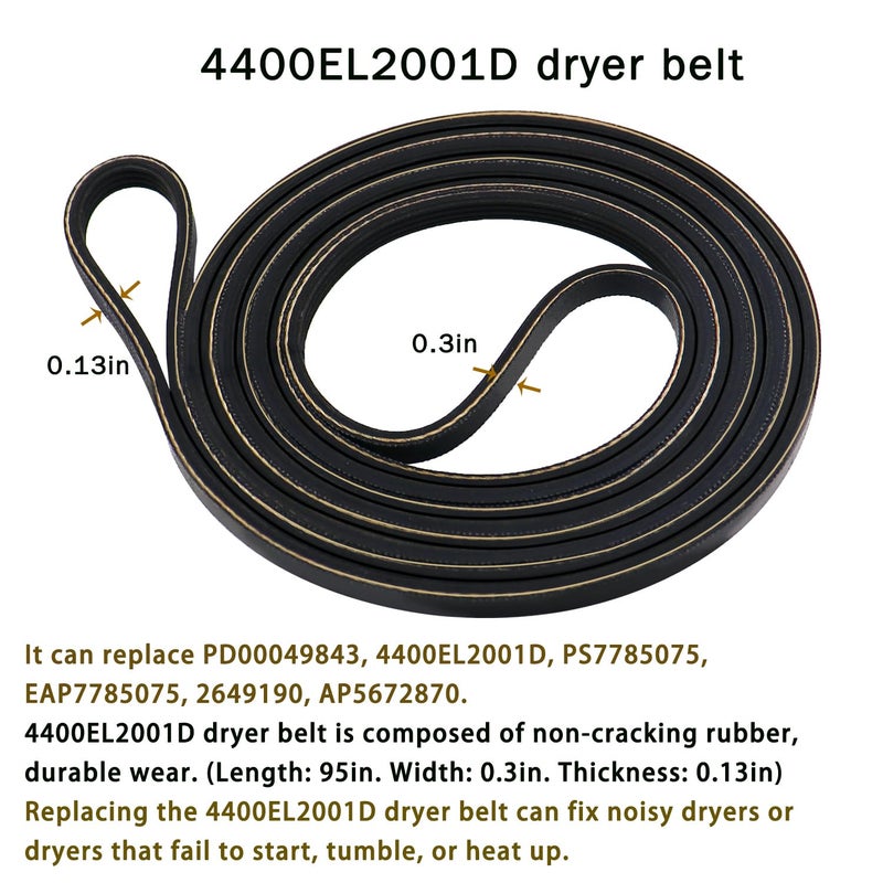 Casmer New Upgrade Dryer Roller Replacement Kit Fit for Lg or Kenmore Dryer, 4581EL2002C, 4561EL3002A, 4400EL2001D for DLEX8000V 79681072310 Dryer Drum Roller Kit Made of Premium Quality Material - Image 4