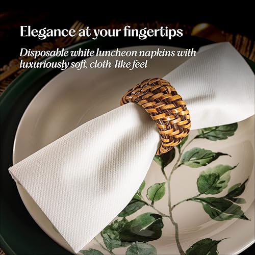 Servietto 200 LinenFeel Luncheon Paper Napkins Disposable Lunch Napkins For Everyday Use Made In USA Ideal For Lunch Dinner Parties Weddings Restaurants Or Event - Image 5