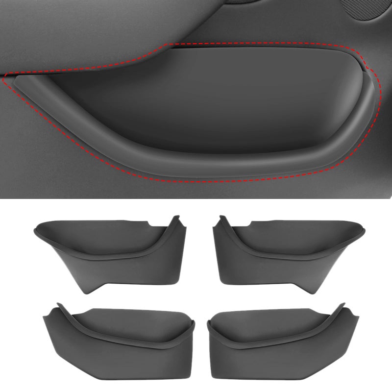 tslmodely 2026 Tesla Model Y Juniper Door Pocket Liner & Storage Organizer Set 4PCS Full-Cover TPE Door Slot Trays Waterproof & Anti-Scratch Interior Accessories Front & Rear Custom Fit for Model Y 2025 - Image 1