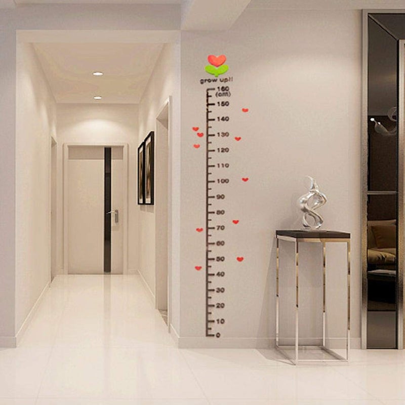 Children Height Measure Stickers 3D Funny DIY Acrylic Height Chart Sticker For Kids Room Wall Door Decorations For Living Room - Image 2