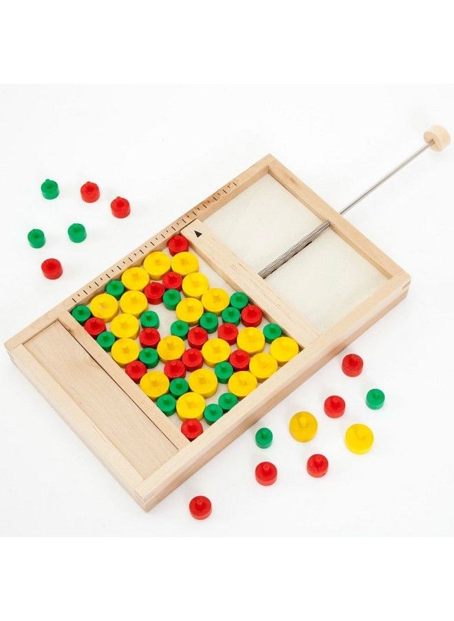Bits and Pieces - Mikado Rules Wooden Board Game A Classic Wooden Land Mine Board Game Family Game Board Measures 11 1/2'' X 7'' - Image 1
