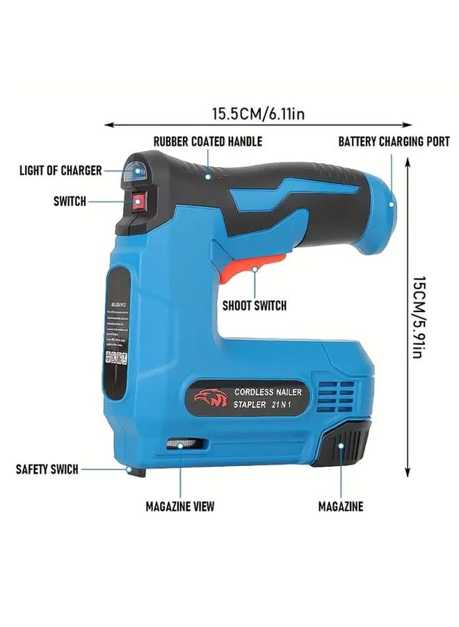 HILDA 2 in 1 Cordless Stapler Gun with 2000 Staples USB Rechargeable Carton Pack - Image 4