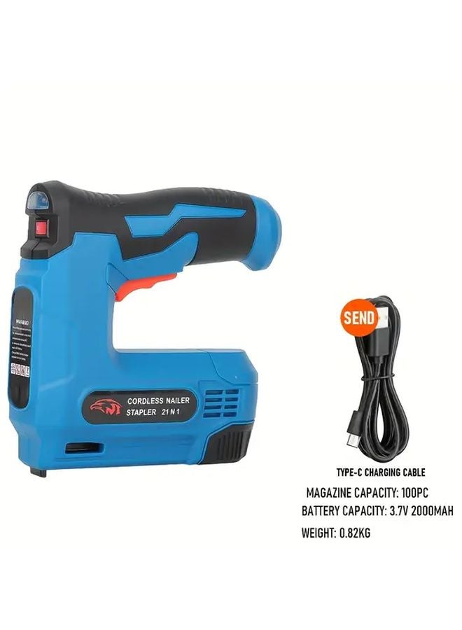 HILDA 2 in 1 Cordless Stapler Gun with 2000 Staples USB Rechargeable Carton Pack - Image 1