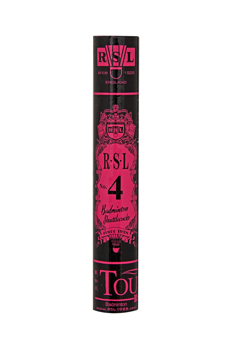 RSL Tourney No. 4 Badminton Shuttlecock | High Altitude | Ideal for School Team Pratice | Tube of 12 | Material: Feather | Size: Standard | Speed: 77 | Color: Pink - Image 5