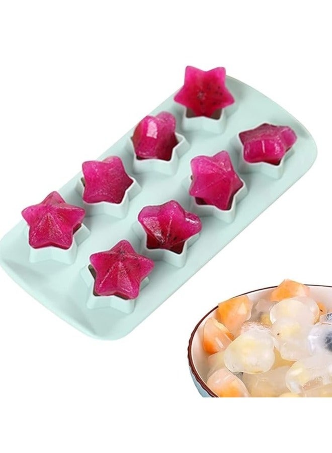 8-Cavity Easy Release Reusable Silicone Molds Makers Round Ice Cube Trays  - Image 2