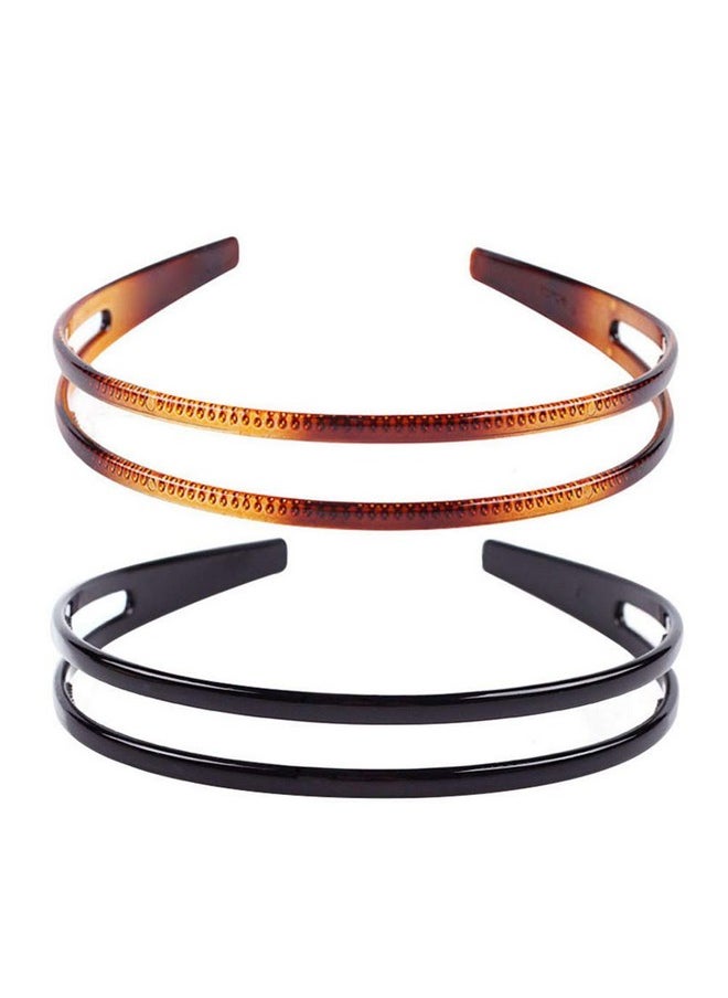 minkissy 2Pcs Toothed Headbands Plastic Hair Band Anti-Slip Hair Hoop Daily Headpiece For Women Girls  - Image 1
