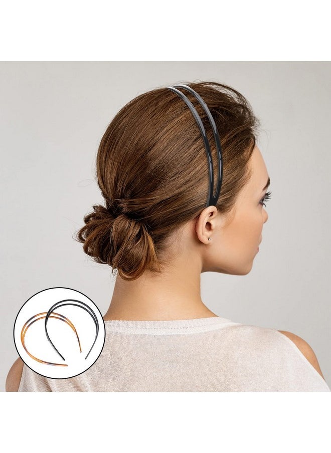 minkissy 2Pcs Toothed Headbands Plastic Hair Band Anti-Slip Hair Hoop Daily Headpiece For Women Girls  - Image 5