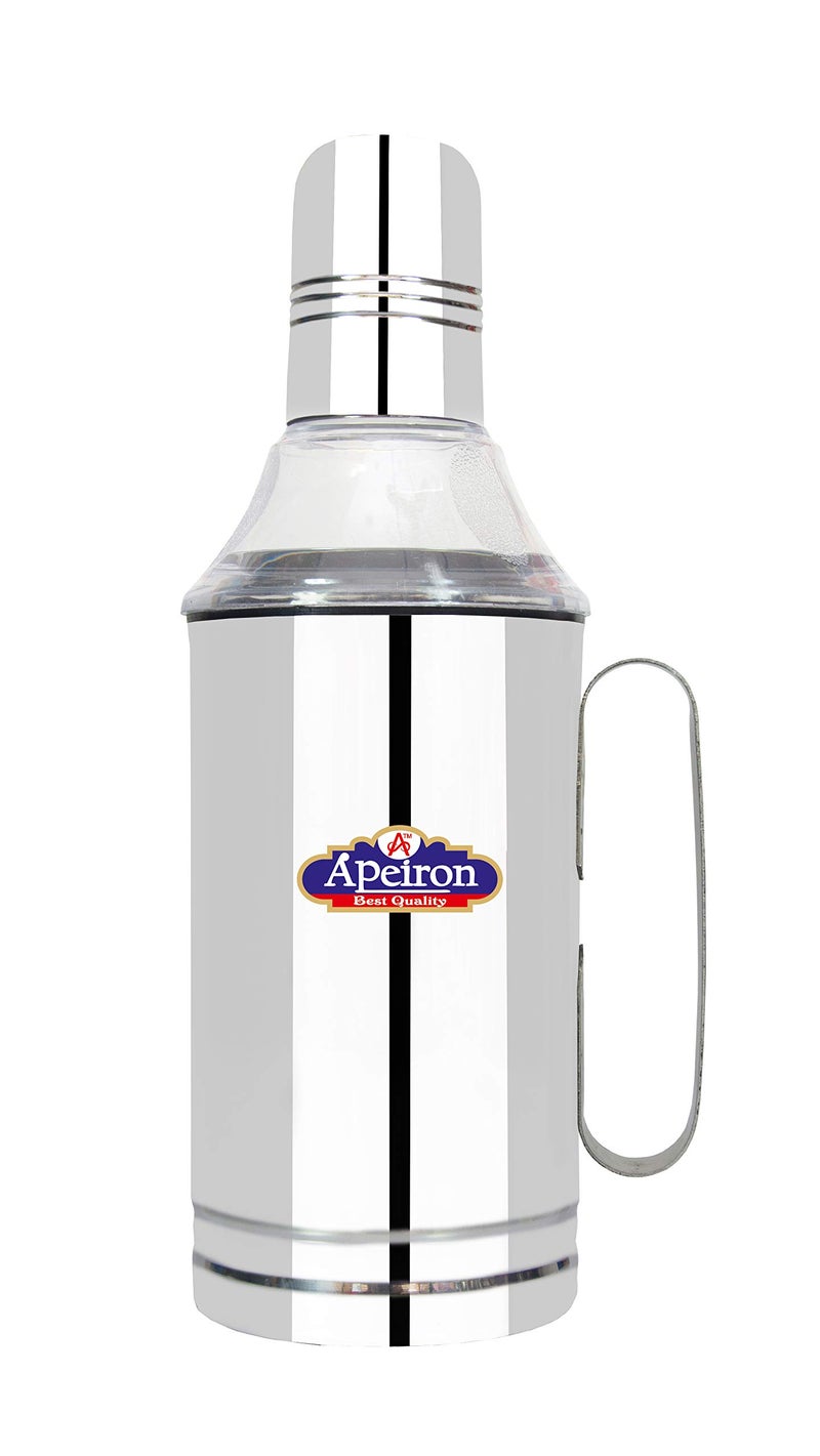 Apeiron Stainless Steel Nozzle Oil Dispenser | Cooking Oil Dispenser | 750ml | Silver Black | Oil Pourer | Pack of 1 - Image 1